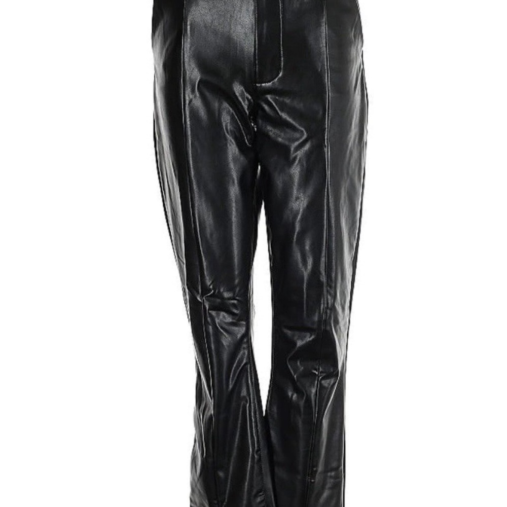 Black Faux Leather Pants